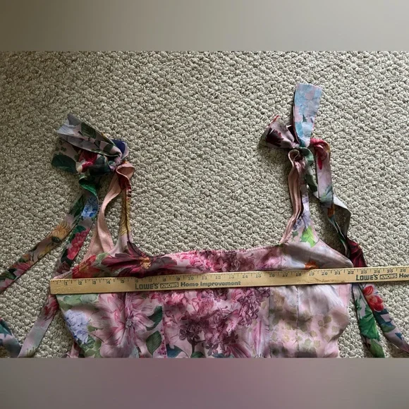 Anthropologie Geisha Designs Isabella Floral Midi Puffy Dress size XXL - Picture 8 of 11